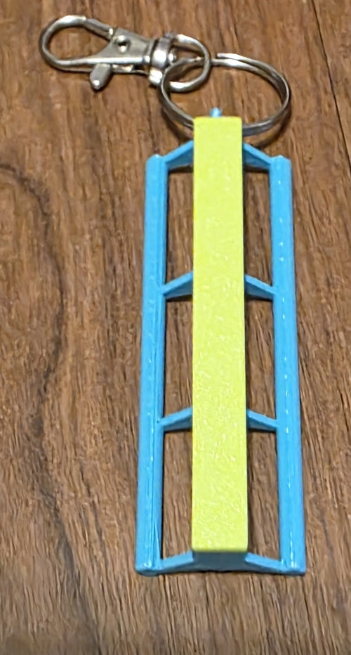 B&M Style Coaster Track Keychain 3.25"