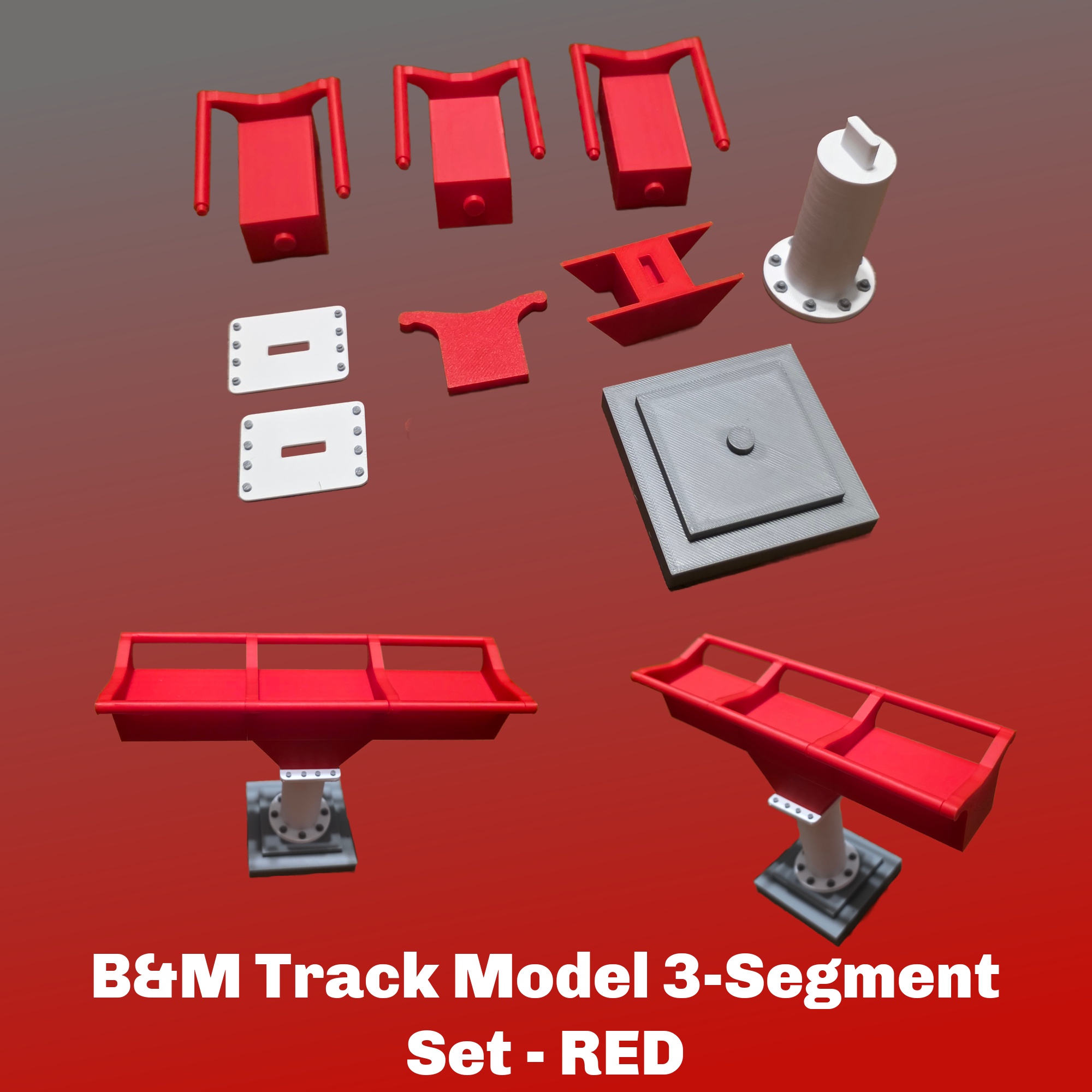 B&M Style Coaster Track Model Set